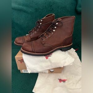 Redwing Shoes Heritage Women’s Iron Ranger 8.5 Amber Harness Leather USA vintage